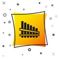 Black Pan flute icon isolated on white background. Traditional peruvian musical instrument. Zampona. Folk instrument Royalty Free Stock Photo