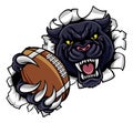 Black Panther American Football Mascot Royalty Free Stock Photo