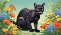 Black Panther cat Leopard Jaguar Panthera tropical forest