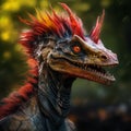 Tilt-shift Photography Of A Red-haired Demon With Mohawk Royalty Free Stock Photo