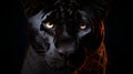 Black Panther with Glowing Eyes - AI Generated