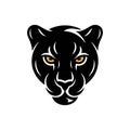 Black Panther Head Logo Vector Illustration Royalty Free Stock Photo