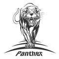Black panther logo illustration Royalty Free Stock Photo