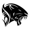 Black panther profile head vector design Royalty Free Stock Photo