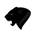 Black panther profile head vector