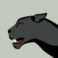 Black panthers head vector illustration style