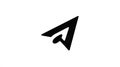 Black Paper Airplane Icon - Sending Message, Communication, Creativity Concept Royalty Free Stock Photo