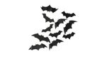 Black paper bats isolated on white background