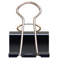 Black paper binder clip Royalty Free Stock Photo