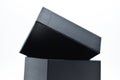 black paper box on white background, packaging industry Royalty Free Stock Photo