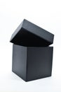 black paper box on white background, packaging industry Royalty Free Stock Photo