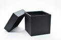 black paper box on white background, packaging industry Royalty Free Stock Photo