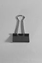 Black paper clip isolated on a white background, With clipping path Royalty Free Stock Photo