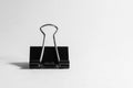 Black paper clip isolated on a white background, With clipping path Royalty Free Stock Photo