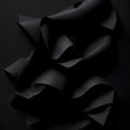 Black wrinkled paper texture. Black crumpled paper texture with folds, black background, wallpaper Royalty Free Stock Photo