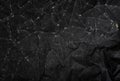 Black Paper Texture, Crumpled Paper Texture Background Royalty Free Stock Photo