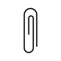 Paperclip icon vector isolated on white.