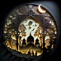 Black Papercut Ramadan