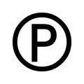 Black Parking symbol for banner, general design print and websites.