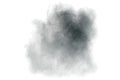 Black particles splatter on white background. Black powder dust burst Royalty Free Stock Photo