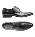 Black patent leather male shoes