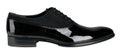 Black patent leather male shoes