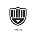 black patriotic isolated vector icon. simple element illustration from united states of america concept vector icons. patriotic Royalty Free Stock Photo