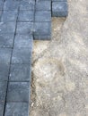 Black pavement bricks Royalty Free Stock Photo