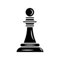 Black pawn chess piece isolated style icon Royalty Free Stock Photo