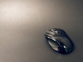 Black pc mouse wireless on black background Royalty Free Stock Photo