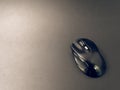 Black pc mouse wireless on black background Royalty Free Stock Photo