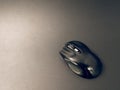 Black pc mouse wireless on black background Royalty Free Stock Photo