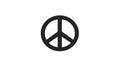 Black peace symbol on white background Royalty Free Stock Photo