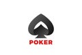 Black Peaks Spades Poker Blackjack Casino Logo design vector template