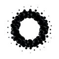 Black pearl balls. Photo Frame. Pearls. Abstract background. eps 10