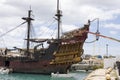 The Black Pearl Ship in Hawaii Royalty Free Stock Photo