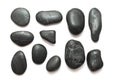 Black pebble stones Royalty Free Stock Photo
