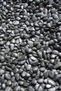 Black pebbles background