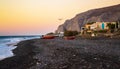 Scenic view Avis beach Santorini island Kamari Greece Royalty Free Stock Photo