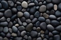 Black Pebbles Stone Background Banner