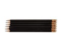 Black pencils on white background. clipping path