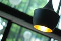 Black pendant lamp Royalty Free Stock Photo