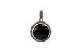 Black pendant with silver isolated on white