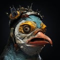 Expressive Penguin Holding Fish: Photorealistic Fantasy Art With Strong Facial Expression