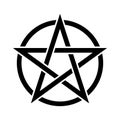 The Black Pentacle. Isolated Vector Illustration