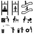 Black people icons set