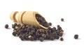 Black pepper isolated on white Royalty Free Stock Photo