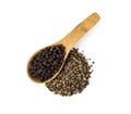 Black pepper isolated on whited background Royalty Free Stock Photo