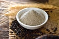 Black pepper powder on table Royalty Free Stock Photo