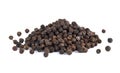 Black pepper seeds on white background Royalty Free Stock Photo